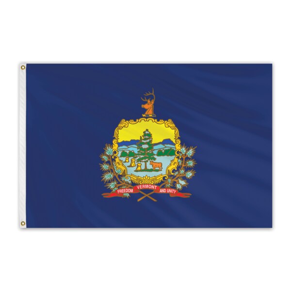Global Flags Unlimited Vermont Outdoor Nylon Flag 12"x18" - 200667