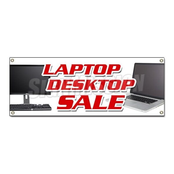 Signmission LAPTOP DESKTOP SALE BANNER SIGN computers netbooks notebook windows - B-LAPTOP DESKTOP SALE
