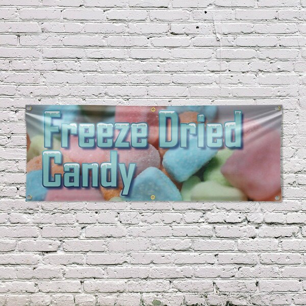 Signmission Freeze Dried Candy, 24 Inch x 72 Inch, Vinyl Banner - B-72-30649