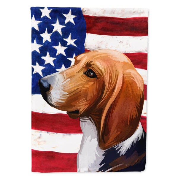 Patioplus Treeing Walker Coonhound American Canvas House Flag - 28 x 0.01 x 40 in. - PA2553183
