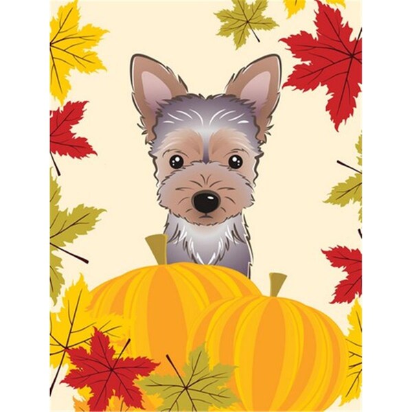 Patioplus Yorkie Puppy Thanksgiving Flag Garden - PA256221