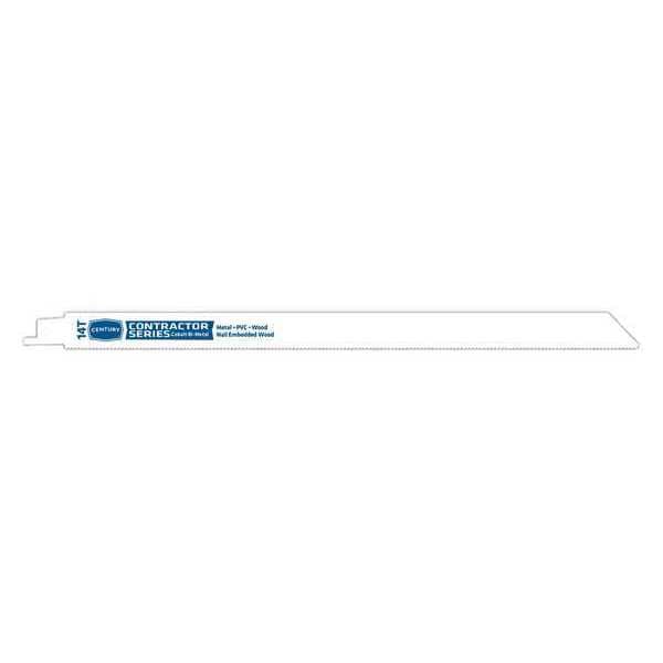 Century Drill & Tool 12" L x Metal Cutting Contractor Bi-Metal Recip Blade, 14Tx12in - 07214
