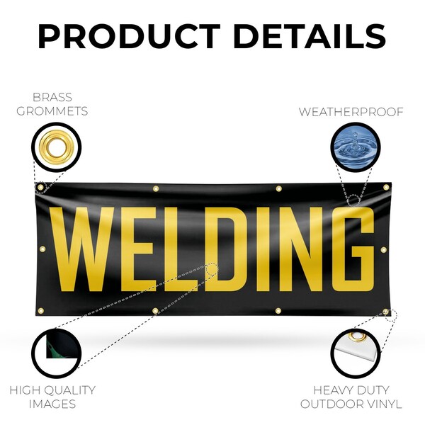 Signmission Welding, 36 Inch x 96 Inch, Vinyl Banner - B-96-30938