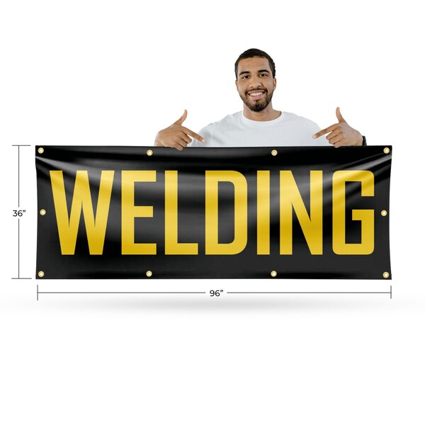 Signmission Welding, 36 Inch x 96 Inch, Vinyl Banner - B-96-30938
