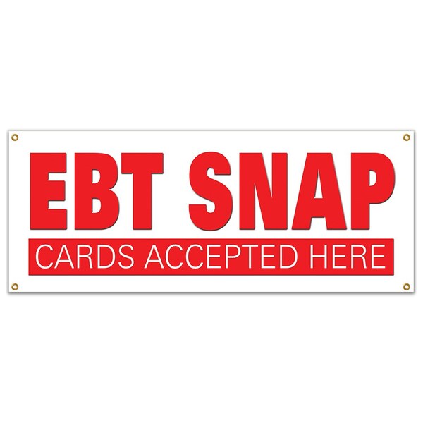 Signmission Ebt Snap Cards, 18 Inch x 48 Inch, Banner - B-EBT SNAP CARDS