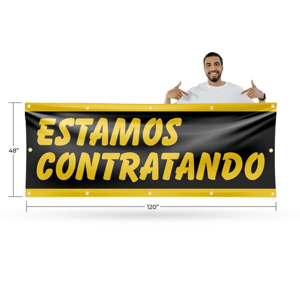 Signmission Estamos Contratando, 48 Inch x 120 Inch, Vinyl Banner - B-120-30563