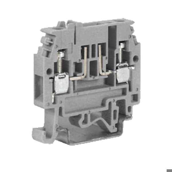 Bloque de terminal de fusible de cuchilla de Automation Systems Interconnect, montaje en riel DIN, clasificación UL de 26-10 AWG, 6.3 amperios a 600 voltios, paquete de 25 unidades - MF100GR