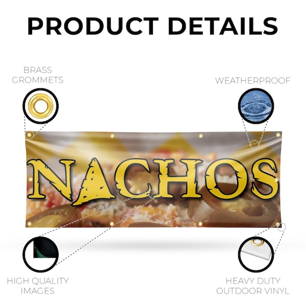 Signmission Nachos, 36 Inch x 96 Inch, Vinyl Banner - B-96-30746