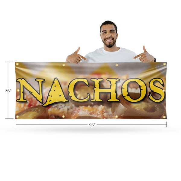 Signmission Nachos, 36 Inch x 96 Inch, Vinyl Banner - B-96-30746