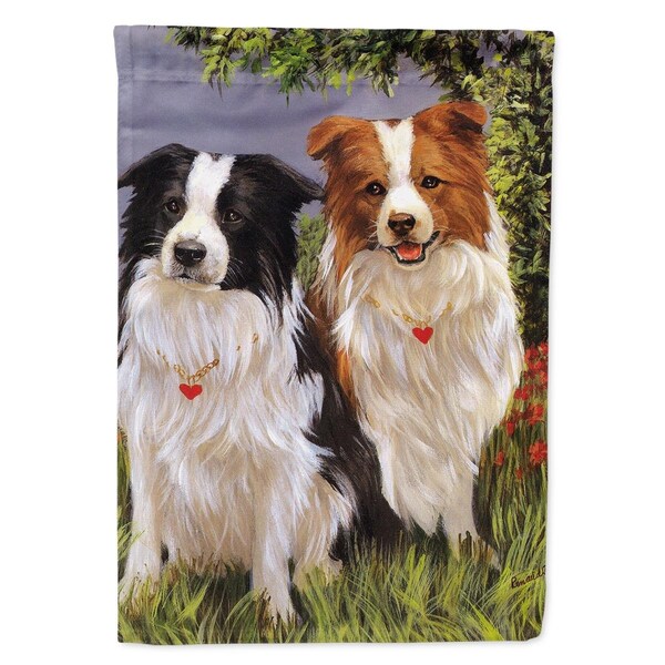 Carolines Treasures 28 x 0.01 x 40 in. Border Collie Patrol Canvas House Flag - PPP3029CHF