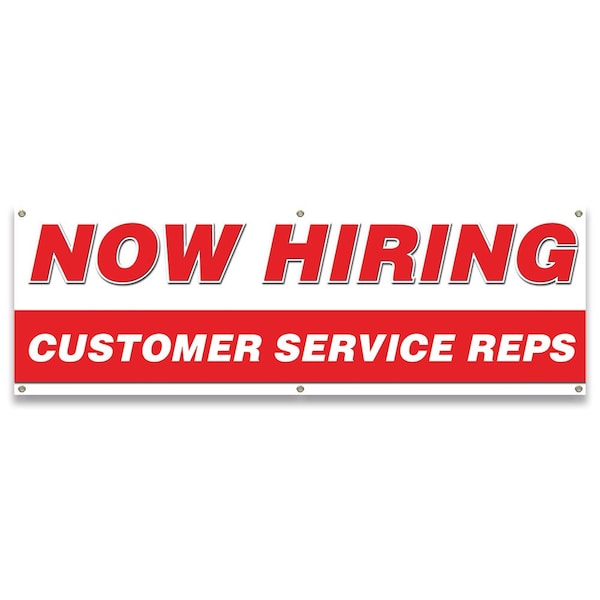 Signmission Now Hiring Customer Service Reps Banner Apply Inside Accepting Application Single Sided - B-72-30227