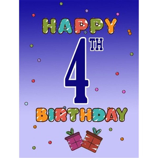 Carolines Treasures Happy 4Th Birthday Flag Garden Size - CJ1095GF