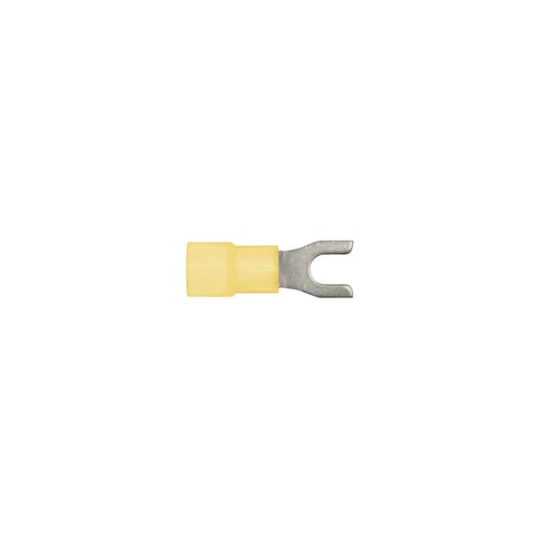 Disco de nylon amarillo de 12-10 terminales #8 tamaño de perno con tipo de pala, paquete de 50 - 3644PK50