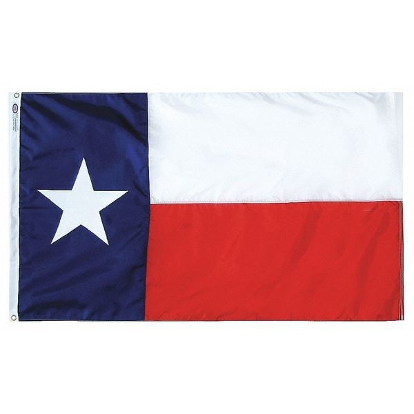 Annin Flagmakers State Flag, Texas, 6ftH x 10ftW, 200D Nylon - 145282