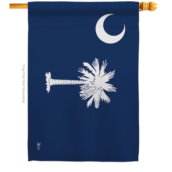 Guarderia 28 x 40 in. South Carolina American State House Flag with Double-Sided Horizontal  Banner Garden - GU3902022