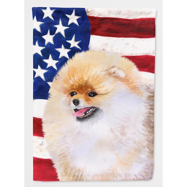 Patioplus Pomeranian Patriotic Garden Flag - PA2551674