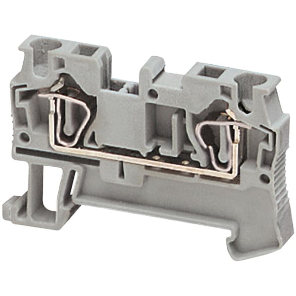 Bloque de terminales Schneider Electric, Linergy TR, tipo resorte, paso a través, 2 puntos, 4mm², gris, juego de 50 - NSYTRR42.