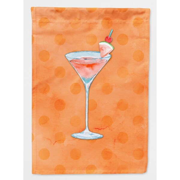 Carolines Treasures Summer Martini Orange Polkadot Flag, Garden Size - BB8218GF