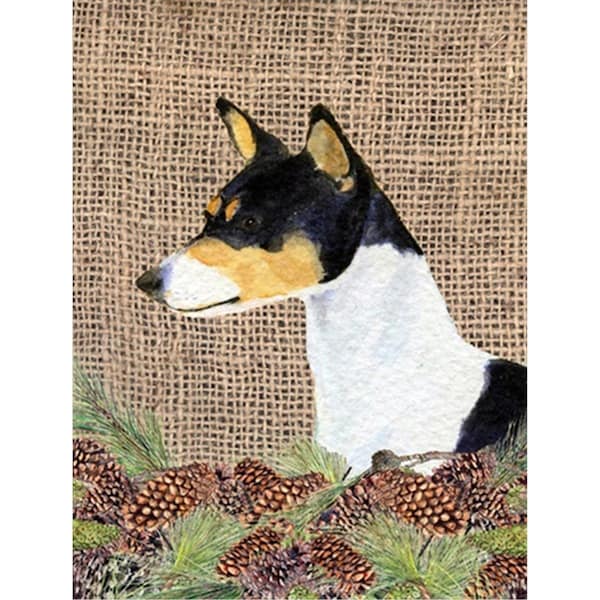 Carolines Treasures 28 x 40 In. Basenji Flag Canvas- House Size - SS4103CHF