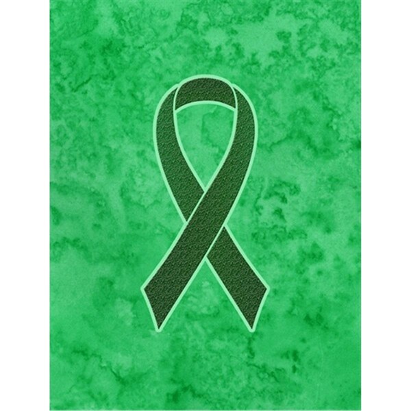 Patioplus Emerald Green Ribbon for Liver Cancer Awareness Garden Flag Size - 11 x 15 In. - PA248596