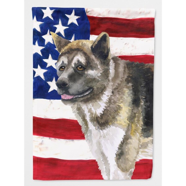 Patioplus American Akita Patriotic Flag Garden Size - PA2551733