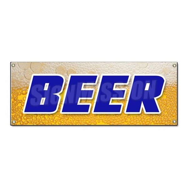 Signmission BEER BANNER SIGN brew beer beverage keg bar restaurant liquor - B-BEER