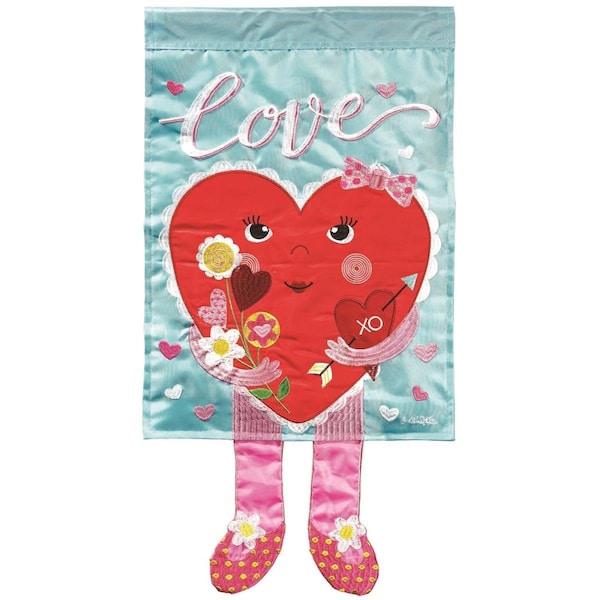 Magnolia Gardens Crazy Leg Heart Love Polyester 13x18 - M011557