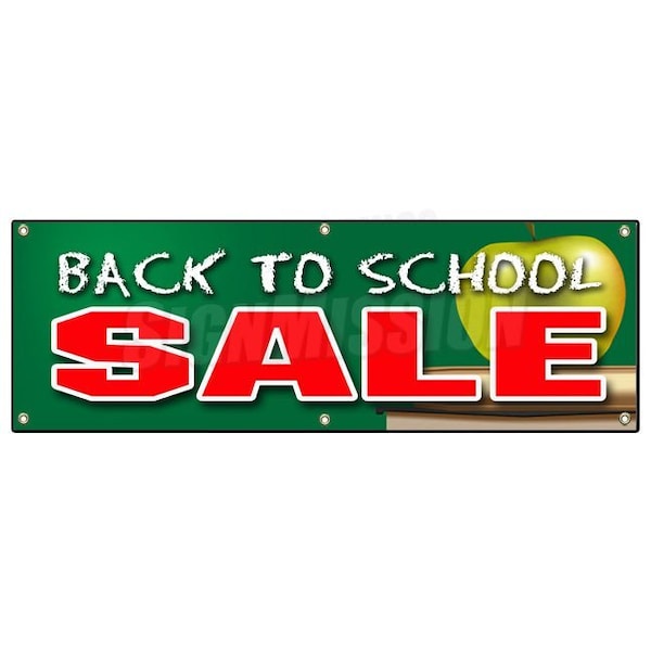 Signmission BACK TO SCHOOL SALE BANNER SIGN boys girls clothes save sale discount - B-72 BACK TO SCHOOL SALE