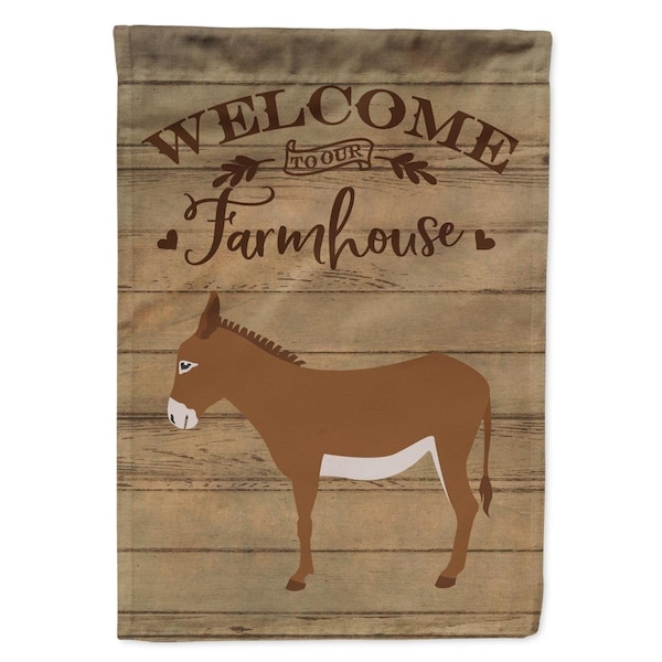 Carolines Treasures Cotentin Donkey Welcome Canvas House Flag - 28 x 0.01 x 40 in. - CK6793CHF