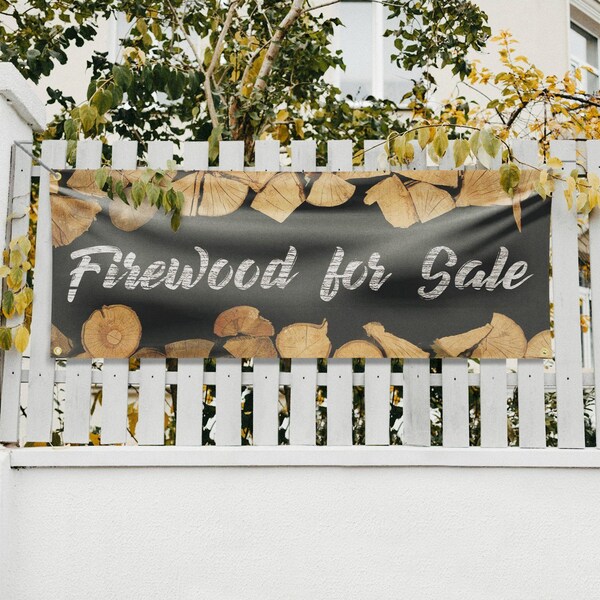 Signmission Firewood For Sale, 18 Inch x 48 Inch, Vinyl Banner - B-30628
