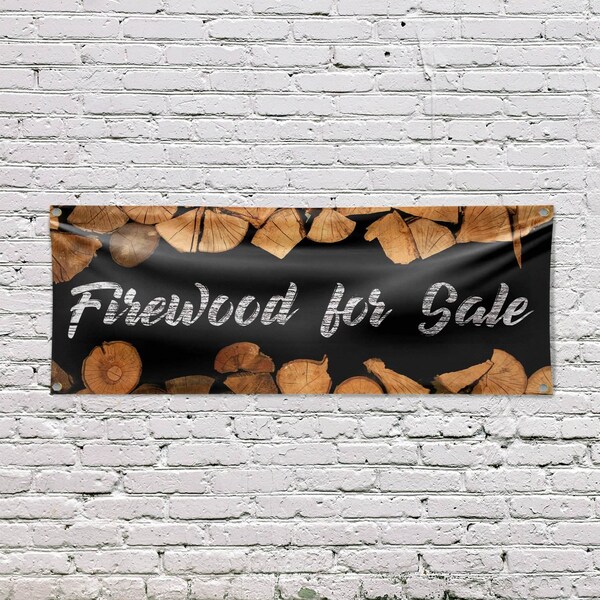 Signmission Firewood For Sale, 18 Inch x 48 Inch, Vinyl Banner - B-30628