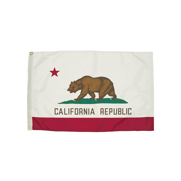 Flagzone Durawavez Nylon Outdoor Flag, California, 3 Ft. x 5 Ft. - 2042051