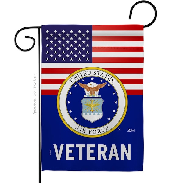 Americana Home & Garden 13 x 18.5 in. US Air Force Veteran Garden Flag with Armed Forces Double-Sided  Vertical Flags - AM583688
