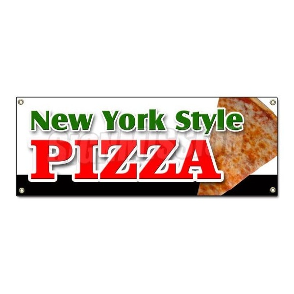 Signmission NEW YORK STYLE PIZZA BANNER SIGN by the slice take out carry pizzeria - B-NEW YORK STYLE PIZZA