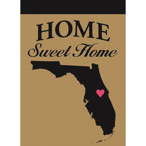 Magnolia Garden Flags 13 x 18 in Florida Home Sweet Home Burlap Garden Flag - M010063
