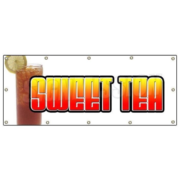 Signmission SWEET TEA BANNER SIGN ice iced drink cart stand signs southern - B-120 SWEET TEA