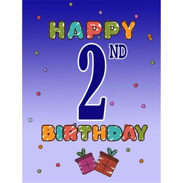Carolines Treasures Happy 2Nd Birthday Flag Garden Size - CJ1093GF