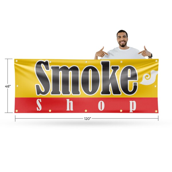 Signmission Smoke Shop, 48 Inch x 120 Inch, Vinyl Banner - B-120-30859
