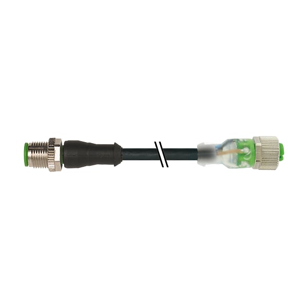 Murr Elektronik M12 macho 0° / M12 hembra 0° LED, PUR 3x0.34 bk UL/CSA 5m - 7000-40331-6230500