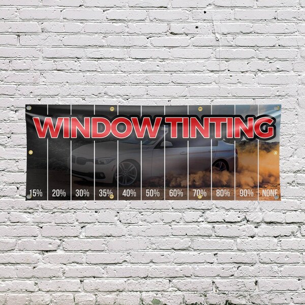 Signmission Window Tinting Percentage, 36 Inch x 96 Inch, Vinyl Banner - B-96-30947