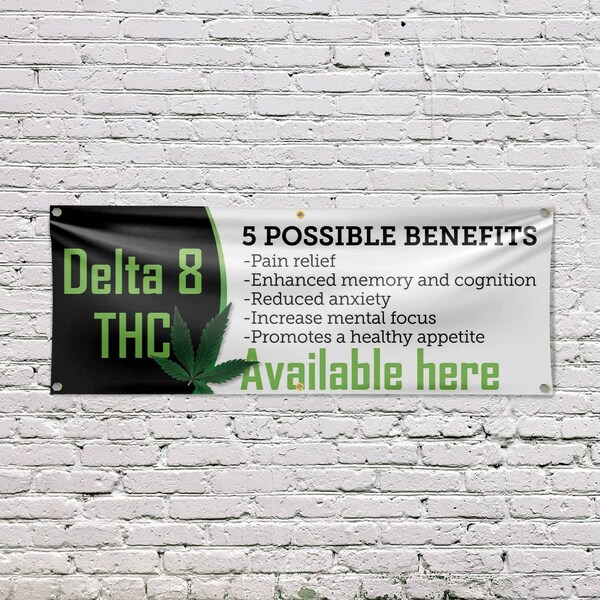 Signmission Delta 8 THC 5 Possibilities, 24 Inch x 72 Inch, Vinyl Banner - B-72-30537