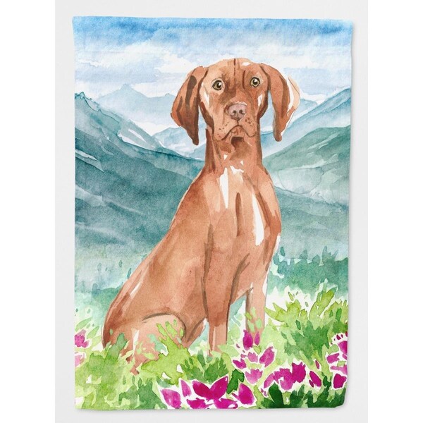 Patioplus Mountain Flowers Vizsla Garden Size Flag - PA2553100