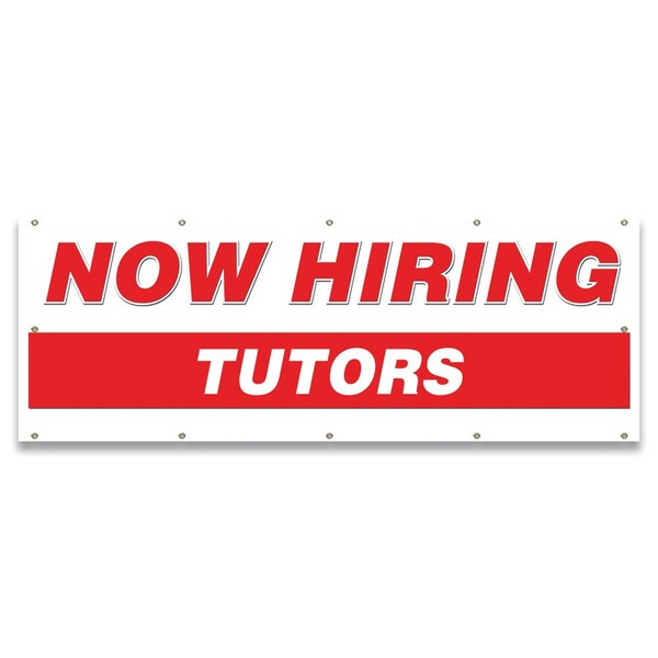 Signmission Now Hiring Tutors Banner Apply Inside Accepting Application Single Sided - B-120-30318