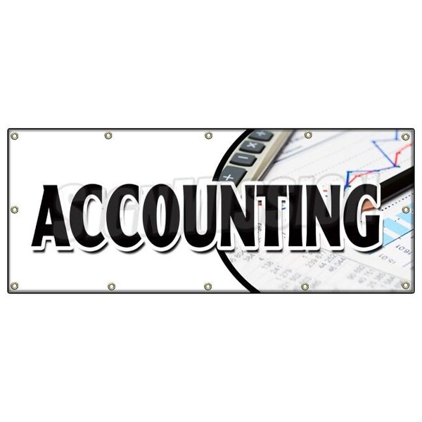Signmission ACCOUNTING BANNER SIGN tax return preparation cpa refund accountant - B-120 ACCOUNTING