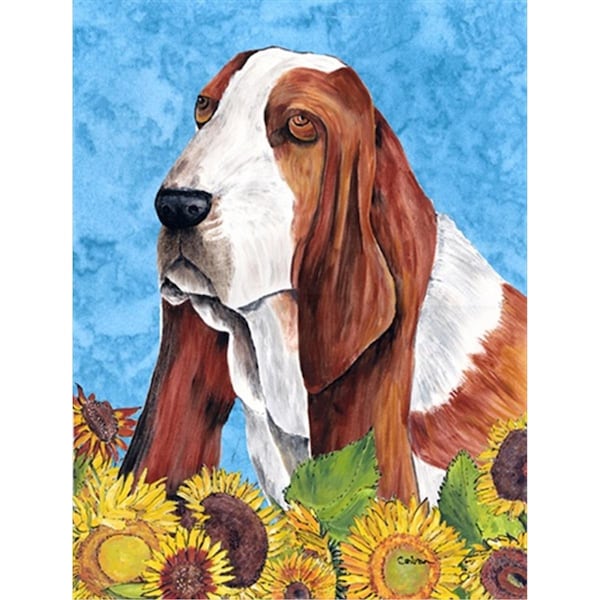 Carolines Treasures Basset Hound Flag Garden Size - SC9066GF