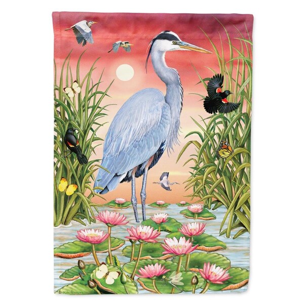 Carolines Treasures 11 x 0.01 x 15 in. Great Blue Heron Garden Flag - PRS4015GF