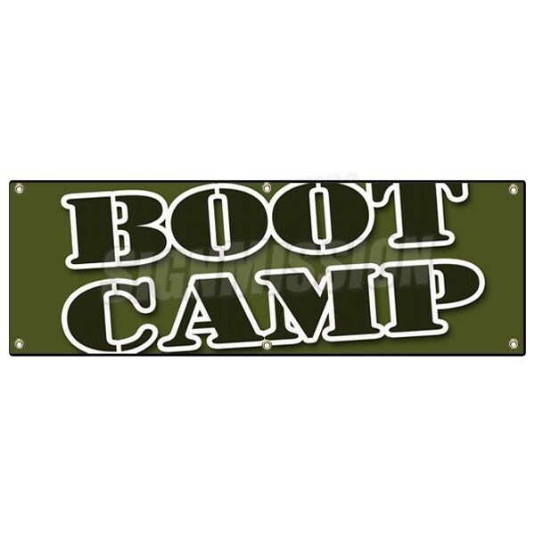 Signmission BOOT CAMP BANNER SIGN fitness run trainer weights gym sports extreme - B-72 BOOT CAMP
