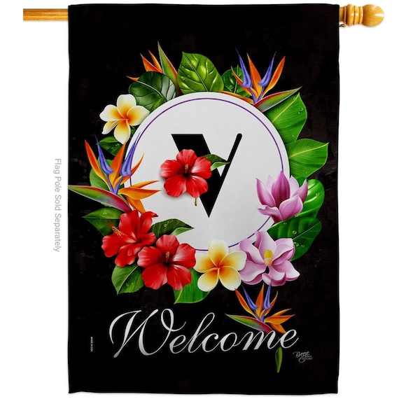 Gardencontrol Tropical W Summertime 28 x 40 in. Double-Sided Vertical House Flags for Decoration Banner Garden - GA4072375