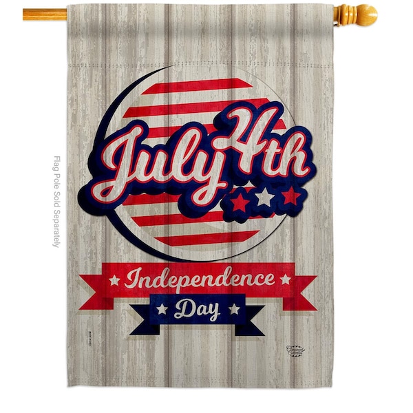 Cuadrilatero 28 x 40 in. Independence Freedom American Fourth of July Vertical House Flag w/Double-Sided Banner - CU4061137
