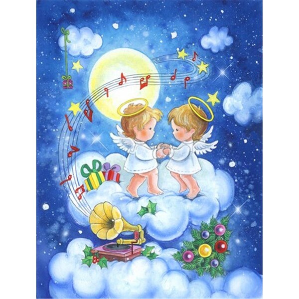 Carolines Treasures Angels Making Music Together Flag Canvas House Size - APH3790CHF